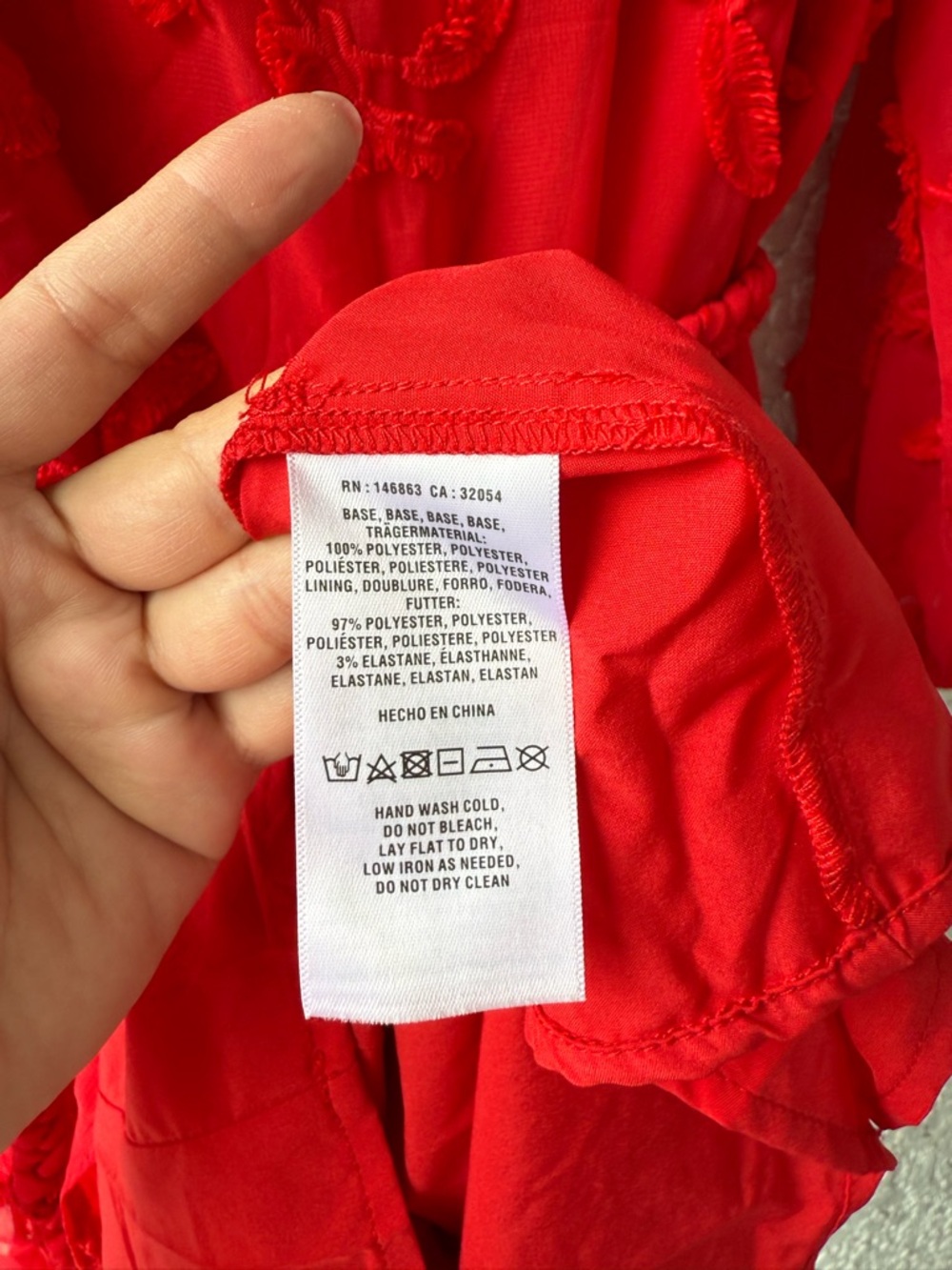 Anthropologie Mare Mare Red Amal Textured Mini Dress Size Large - Picture 12 of 15